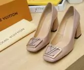 louis vuitton high heels classy paris  heel square head cream